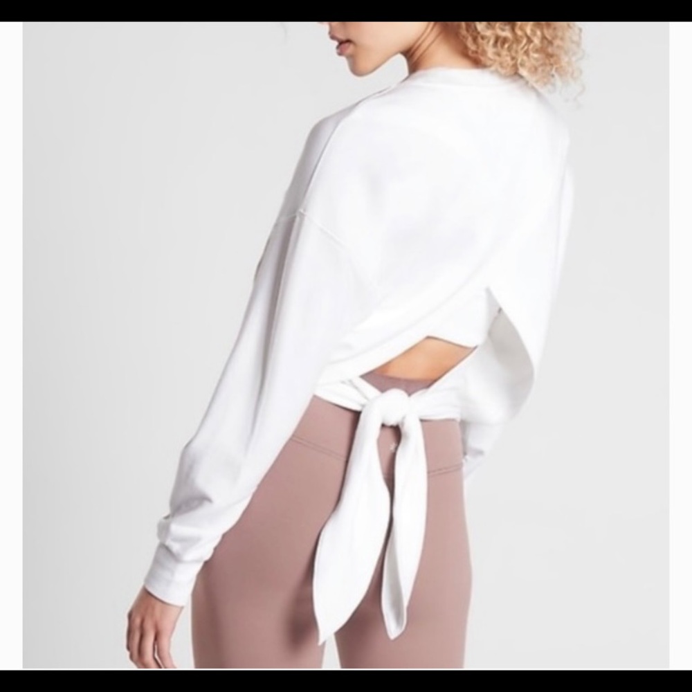 Athleta Yoga Tie Back Sweatshirt